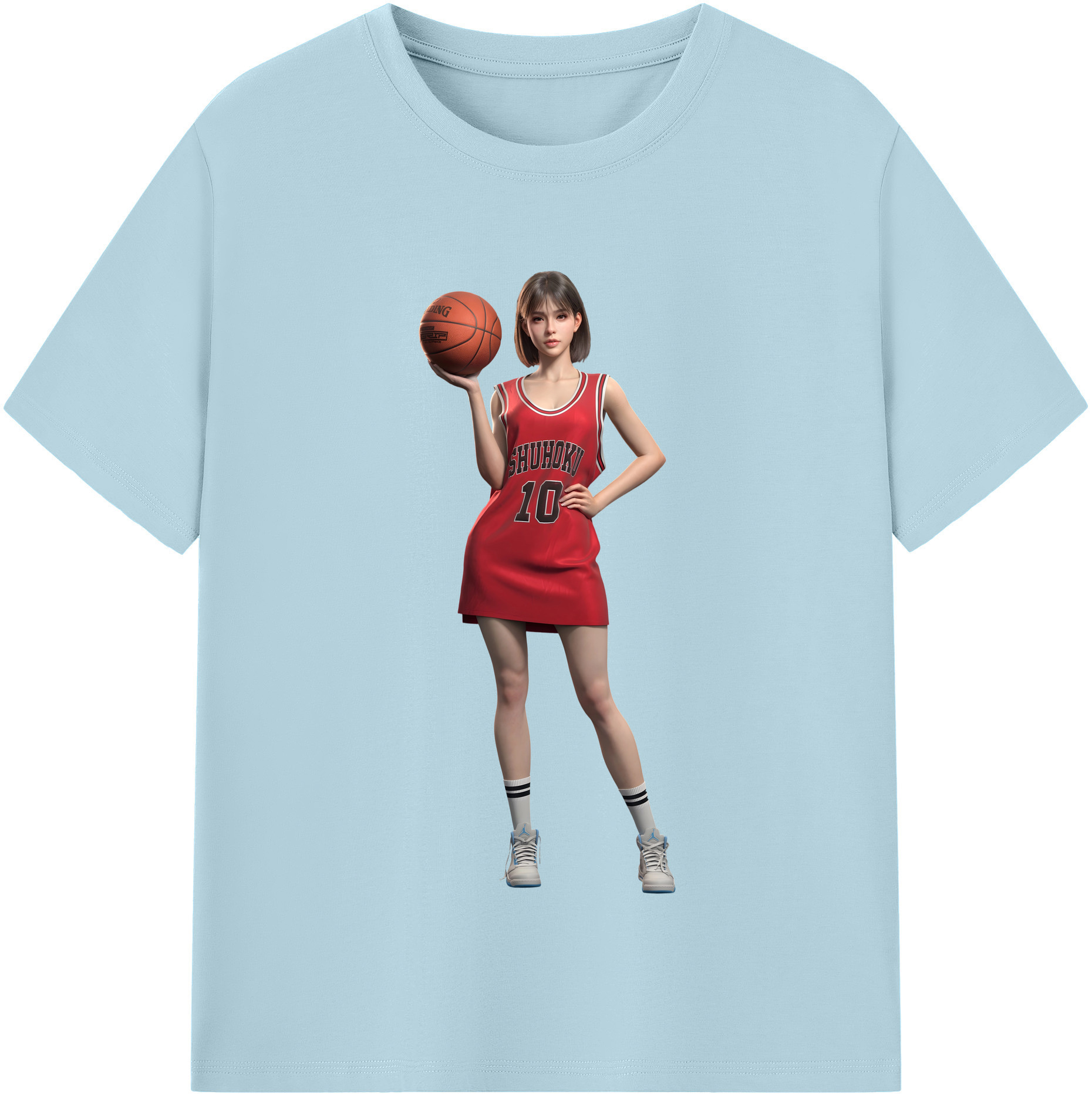 SLAM DUNK／スラムダンク 綿100％半袖Tシャツ（フロントプリント）